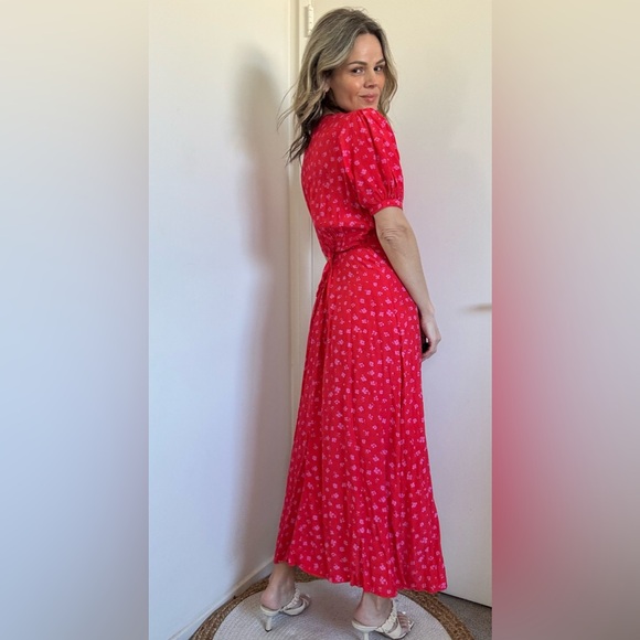 FAITHFULL THE BRAND Bellavista Midi Dress Sunset Floral Print - Picture 8 of 13